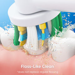 Close-up of FlossAction head with bristles
