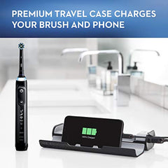Side view of Oral-B GENIUS X 10000 black toothbrush