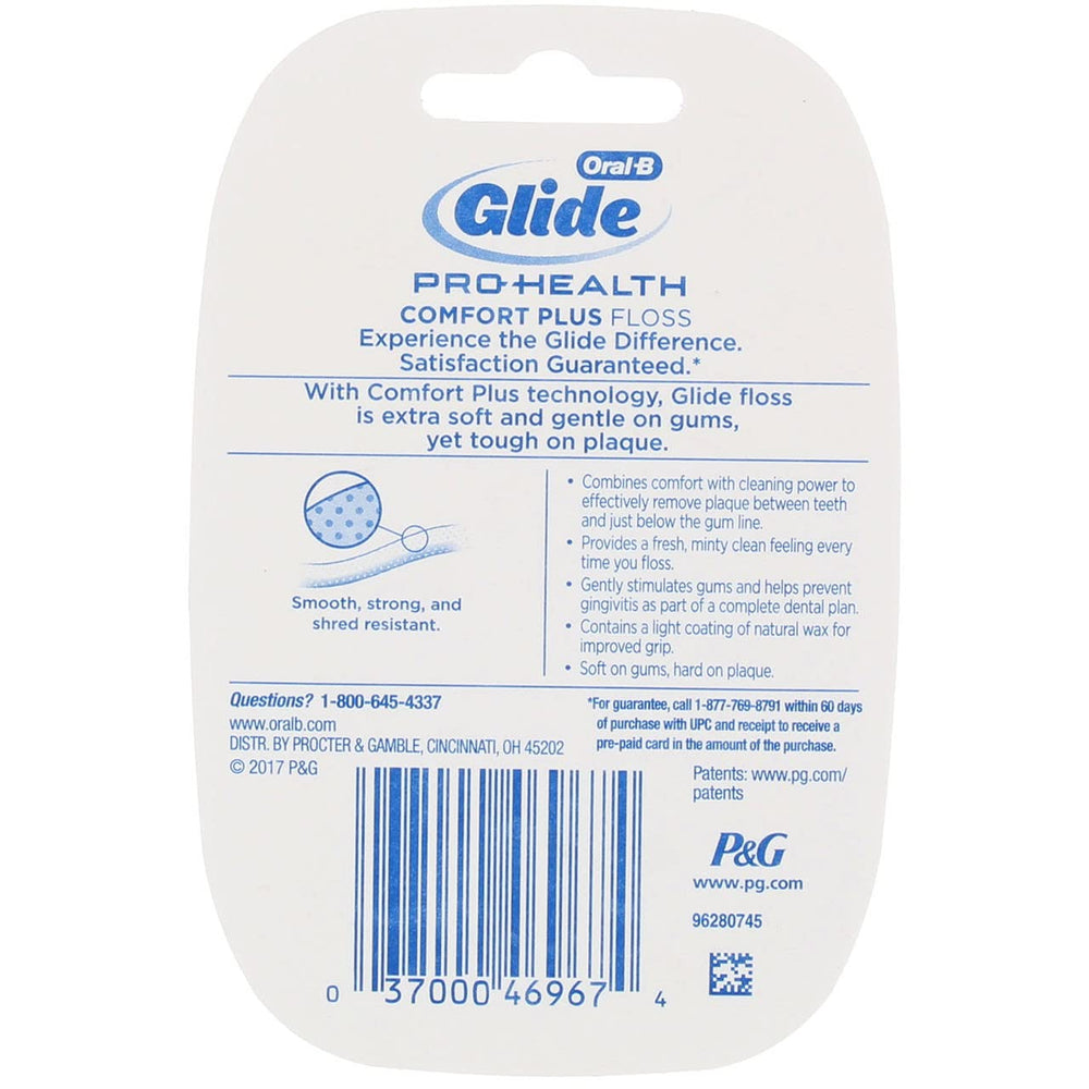 Compact floss case showing dimensions 2.75 x 2.75 x 0.75 inches
