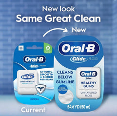 Pack of six Oral-B Glide Healthy Gums 50M floss boxes