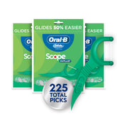 Packaging of Oral-B Glide Mint Floss Picks with Scope Outlast flavor