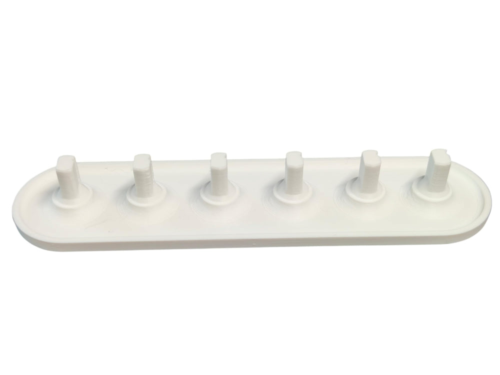 Modern compact bathroom counter organizer for Oral-B brush heads holding 2–6 heads
