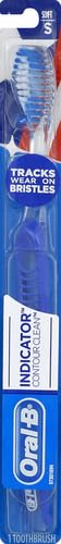 Close-up of faded halfway Indicator bristles