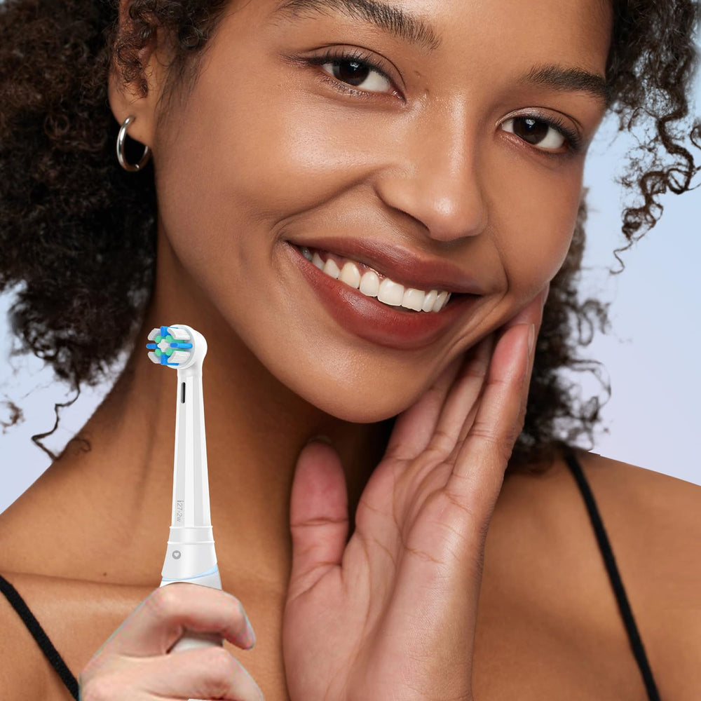 Travel-friendly 10-pack Oral-B iO replacement heads with protective cap