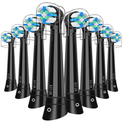 8-pack IO replacement heads for Oral-B iO series in black, compatible with IO 2-10 and Deep Clean