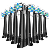 MOFELE 8-pack replacement toothbrush heads compatible with Oral-B iO series in black
