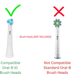 Pastel purple and turquoise pegs on Oral-B iO toothbrush head holder