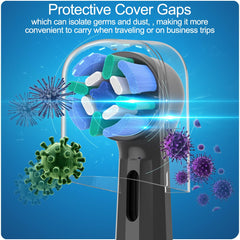 Package contents of 8 Oral-B iO replacement heads with covers