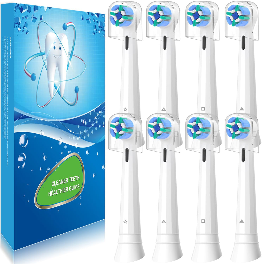 Eight-pack Oral-B iO replacement brush heads with covers