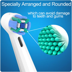 Close-up of soft Tynex nylon bristles on Oral-B iO replacement head