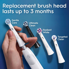 Graphic showing compatibility with iO replacement brush heads