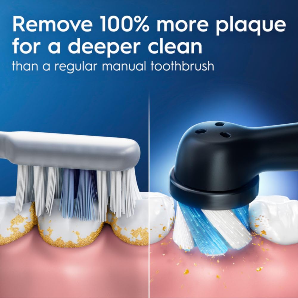 Included replacement brush heads for Oral-B iO Series 2 Night Black