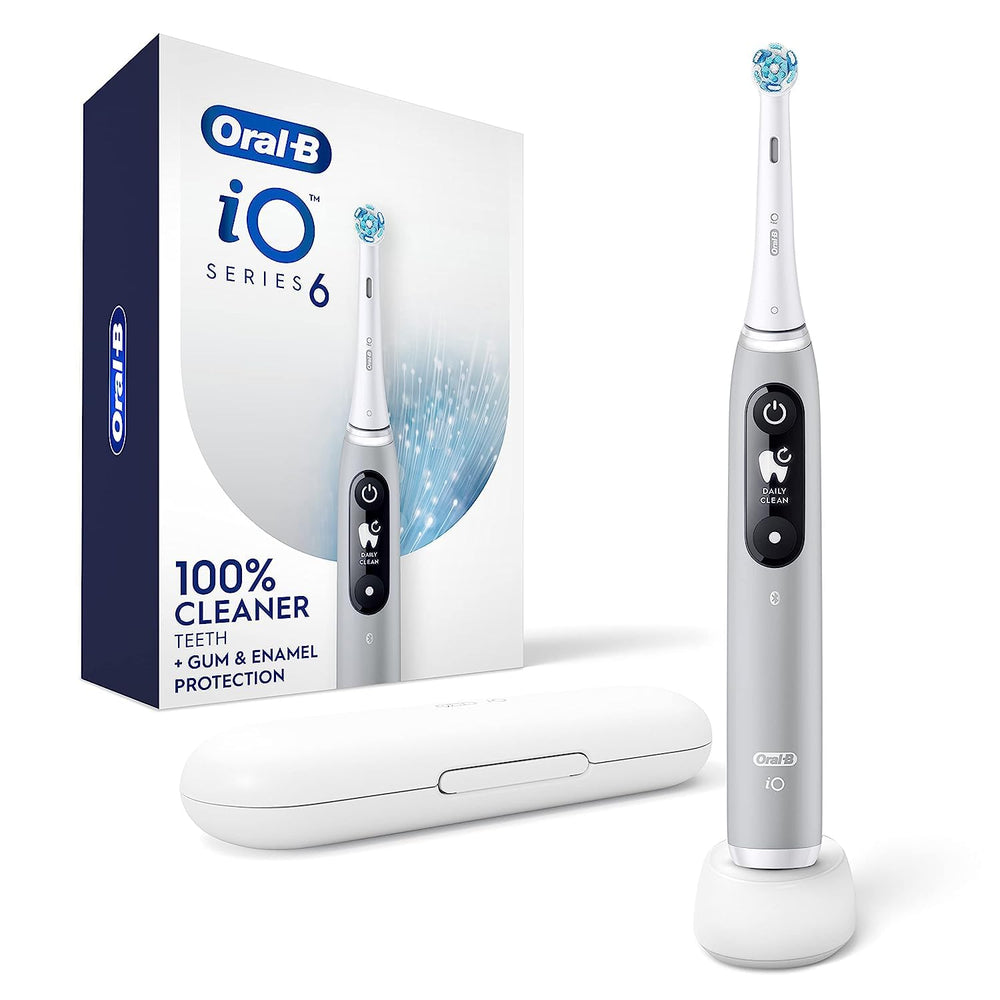 Oral-B iO Series 6 toothbrush in Grey Opal, front view