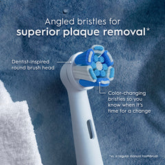 Color-changing bristles signaling when to replace on Oral-B iO head