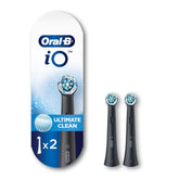 Oral-B iO Ultimate Clean replacement brush head, black, 2 count – image 1