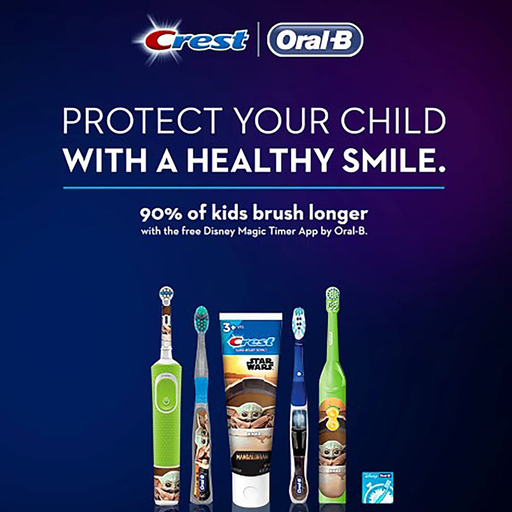 Oral-B Kids Mandalorian toothbrush with Star Wars branding