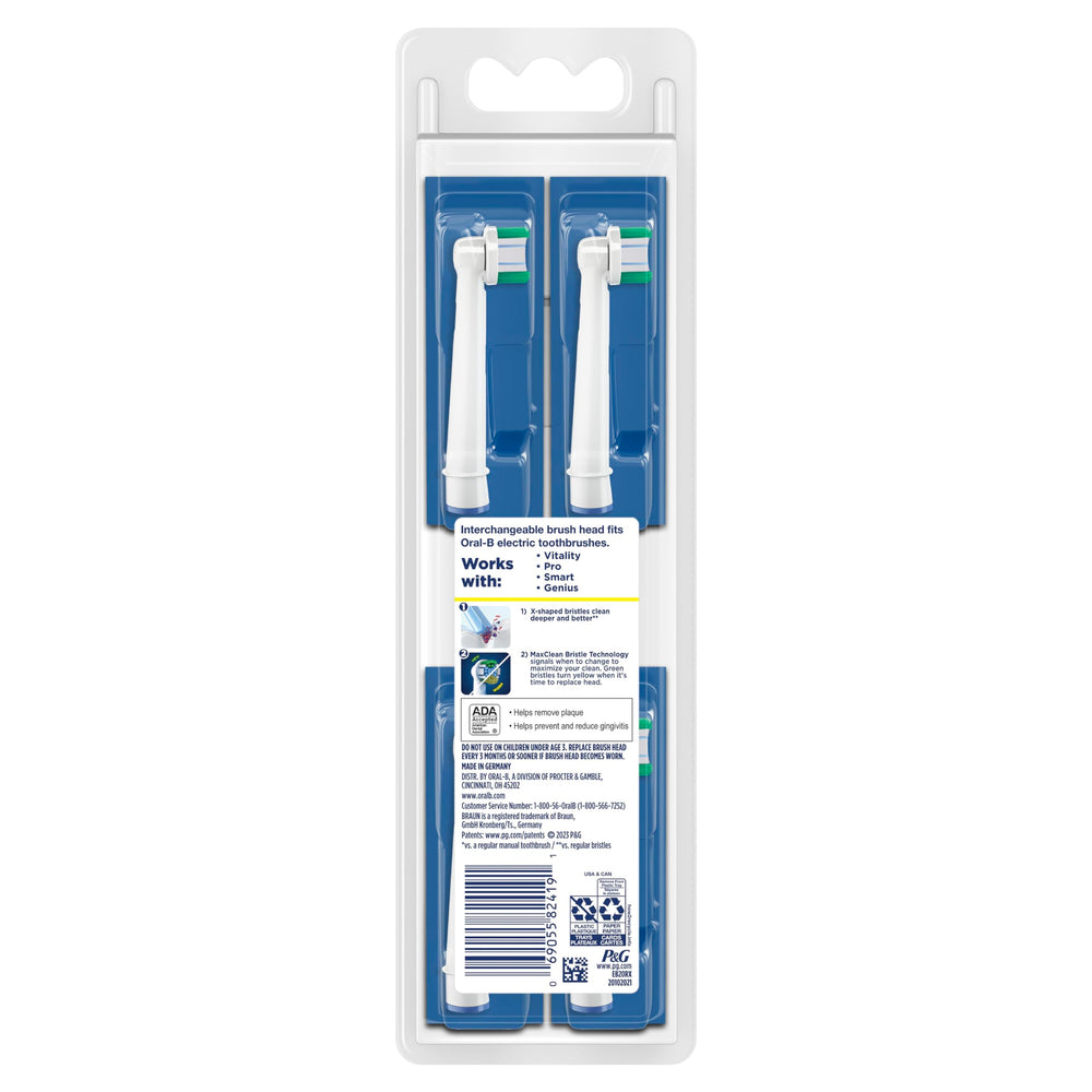 Arrangement of six Oral-B Precision Clean replacement heads