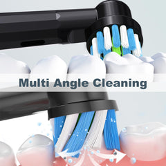 Bundle of 12 black replacement brush heads