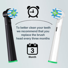 Compatibility demonstrated with Oral-B electric toothbrush handles