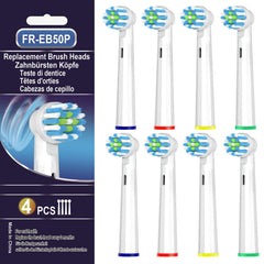 Eight-pack white Oral-B Pro 1000 replacement heads – front view