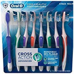 Box front view of Oral-B Pro-Health Cross Action Advanced Toothbrush 8-pack