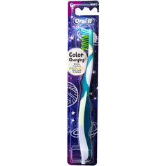 Oral-B Pro-Health Junior CrossAction Galaxy toothbrush pink color – angled view