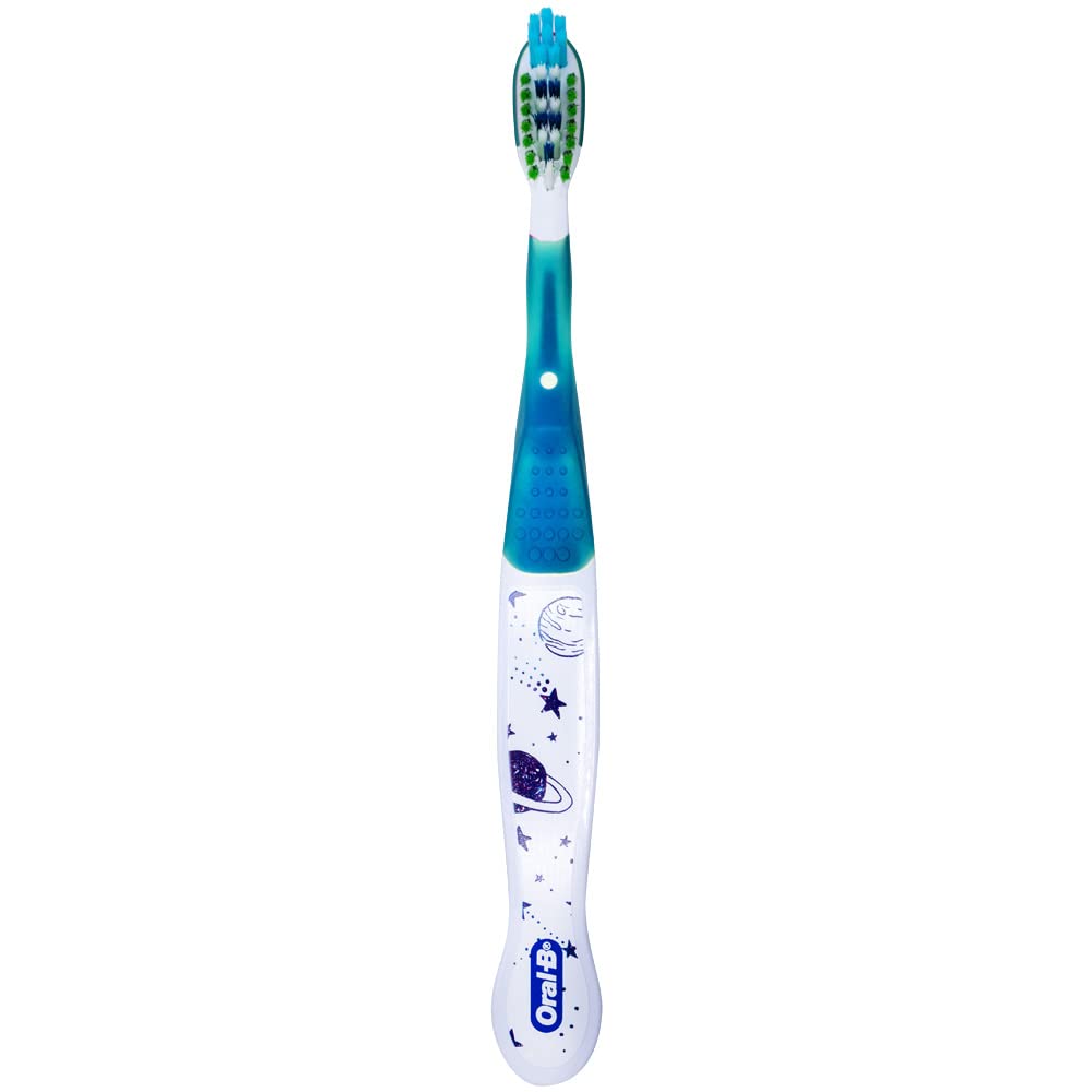 Oral-B Pro-Health Junior CrossAction Galaxy toothbrush purple color – front view