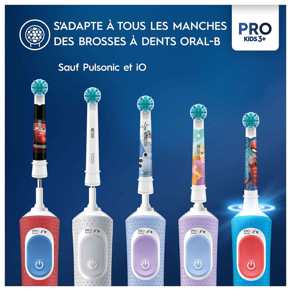 Dentist-recommended replacement head, Oral-B Pro Kids, 4-pack, white