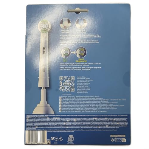 Close-up of X-shaped bristles on Oral-B Pro Precision Clean replacement head