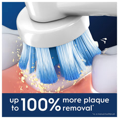 X-shape bristles design on Oral-B brush head for hard-to-reach areas