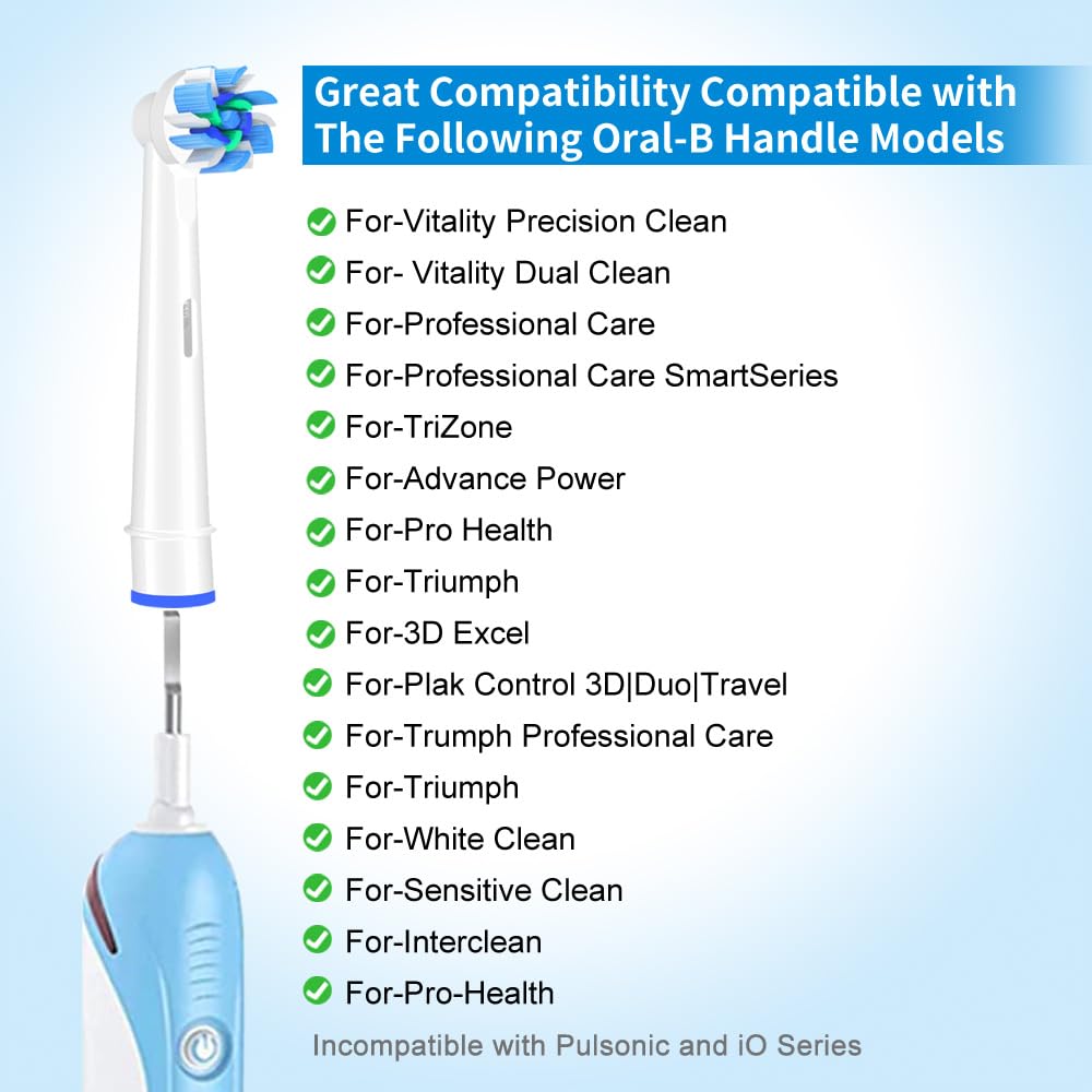 Close-up of Oral-B replacement head with Dupont bristles