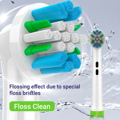 Floss Action replacement head with floss-like bristles