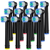 Oral-B soft replacement head 12-pack in black, front view