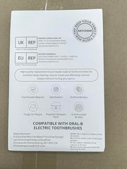 Close-up of soft bristles on Oral-B replacement head, black