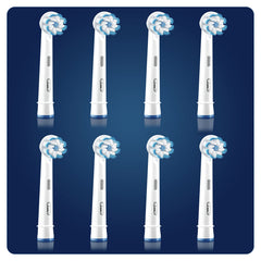 Close-up of ultra-thin bristles on Oral-B Sensitive Clean heads