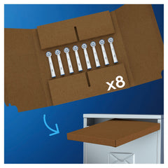 Graphic showing up to 100% more plaque removal with Oral-B Sensitive Clean
