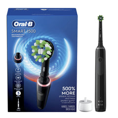 Front view of Oral-B Smart 1500 Electric Toothbrush in black