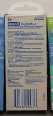 Stiff-end threading tip on Oral-B Super Floss Mint