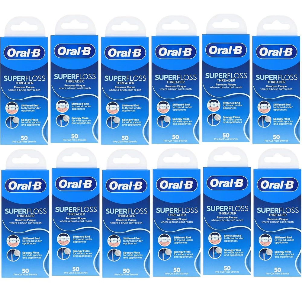 Oral-B Super Floss pre-cut mint strands with threaders – image 1