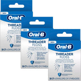 Front view of Oral-B Threader Floss Pack of 3 – 30 count