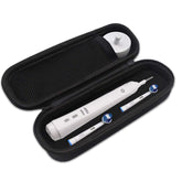 Exterior view of hard travel case for Oral-B Pro toothbrushes