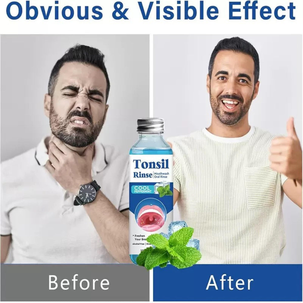 Illustration of natural herbal ingredients used in the mouthwash