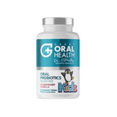 Front bottle of oral probiotics for kids strawberry-vanilla chewables