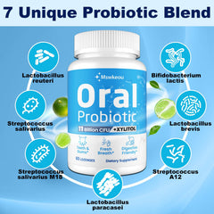Premium chewable probiotic lozenge on white background