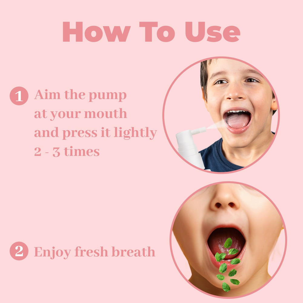Usage instructions for Peach Oral Spray for Children