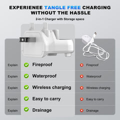 Easy peel-and-stick setup with plug-in operation for bathroom use