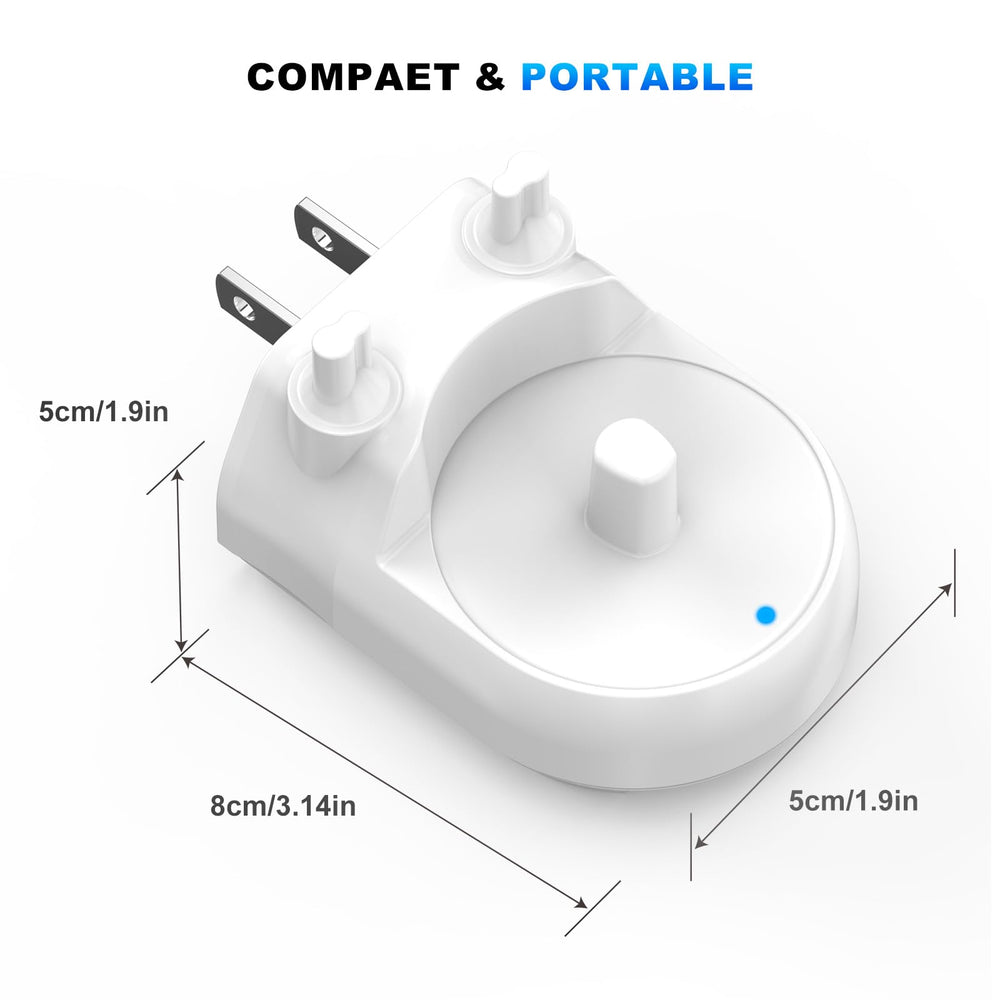 Hygienic white charger base displaying minimalist design for bathroom counter