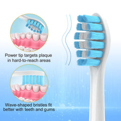Power tip targets plaque in hard-to-reach areas