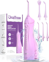 Oralfree cordless water flosser device on a white background