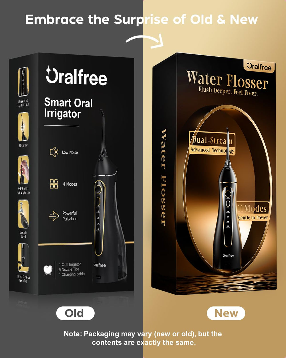 IPX7 waterproof Oralfree Water Flosser for shower use